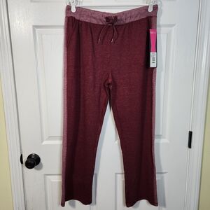 Teezher Heathered Burgundy Lounge Pants for Women, L, NWT